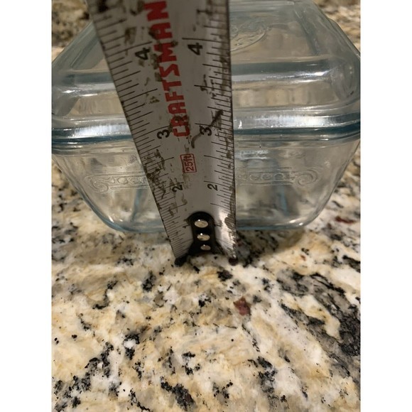 Vtg Fire-King Glass Philbe Sapphire Blue Rectangular Baker with Lid 1 Pint USA - Picture 11 of 11